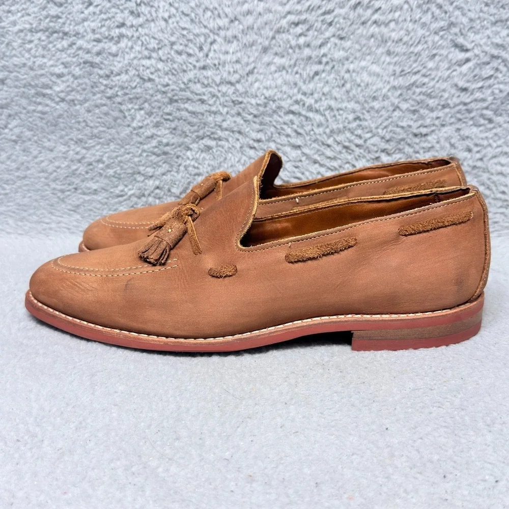 Allen Edmonds Lake Shore Drive Size 10.5 Wide Tassel Loafers Shoes Brown Dainite